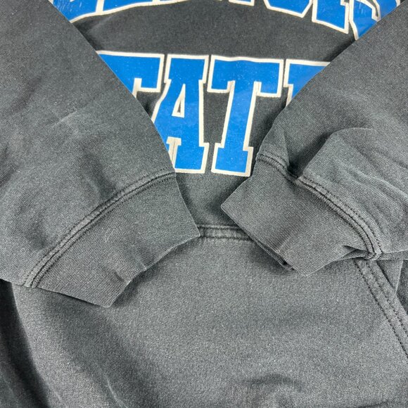 Y2K Illinois State Red Birds Sweatshirt Extra Large Black & Blue Faded Hoodie - Picture 7 of 16